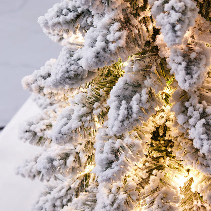 Snow Flocked Tabletop Christmas Tree | 45 cm with LED Lights