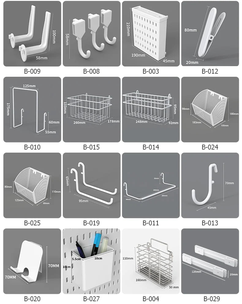 No-Holes Wall Pegboard Organizer