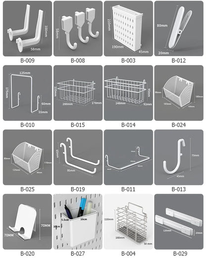 No-Holes Wall Pegboard Organizer