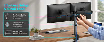 Kyspho Heavy-Duty Dual Monitor Mount