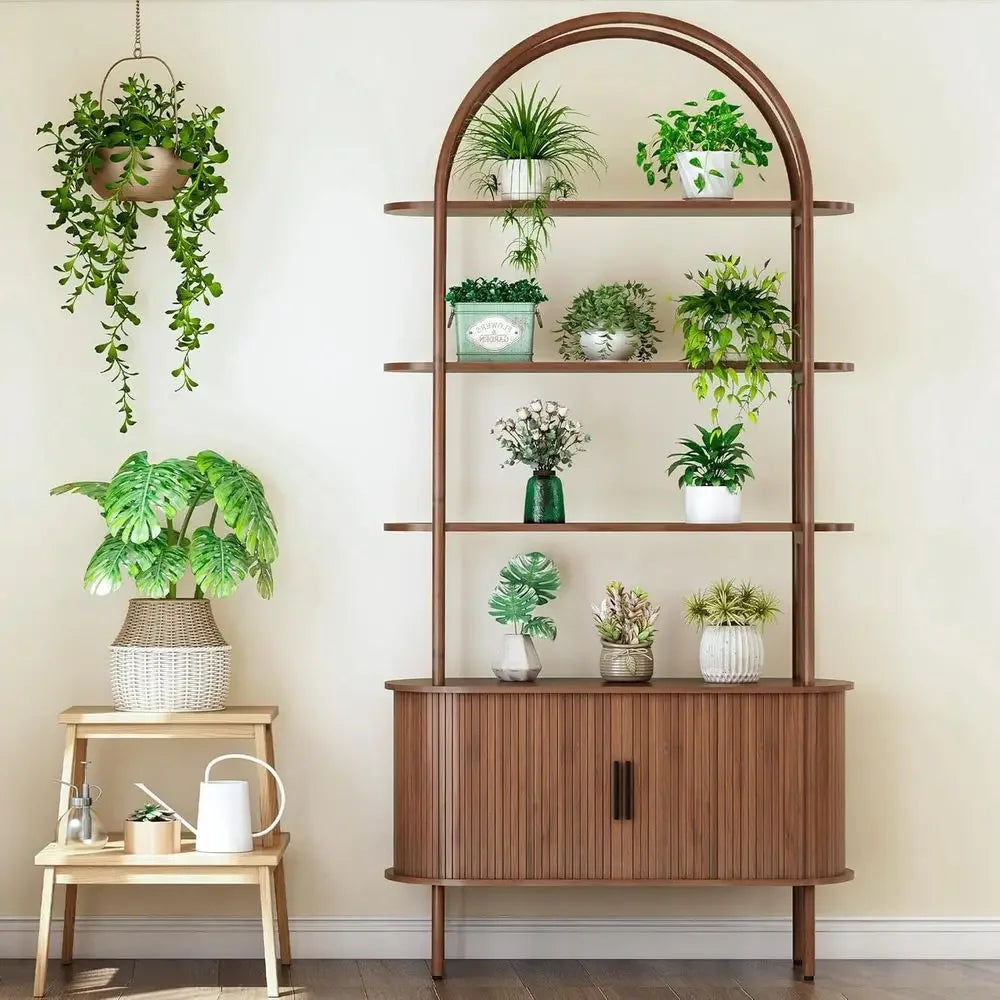 Curved Tambour Door Bookcase