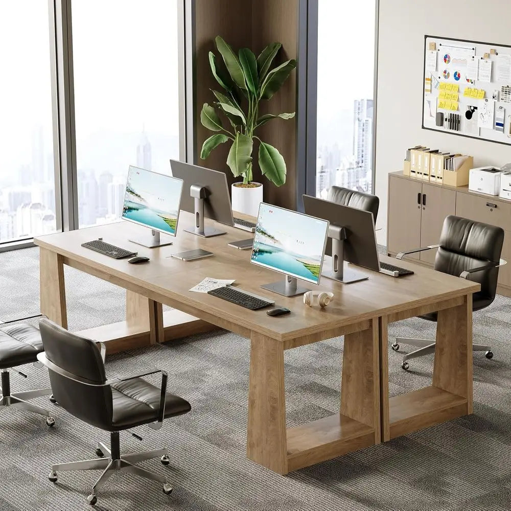Dual-Person Home Office Desk