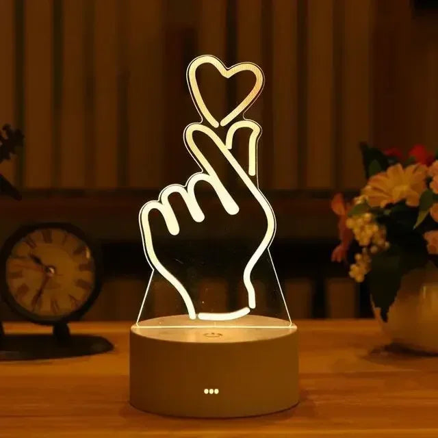 3D LED Night Light - Tricolor Room Decor Lamp