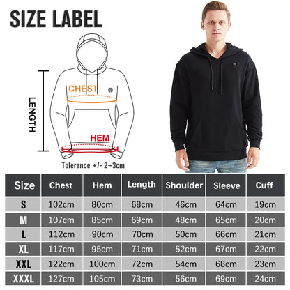 USB Heated Hoodie | 5 Heat Levels, Power Bank Pocket