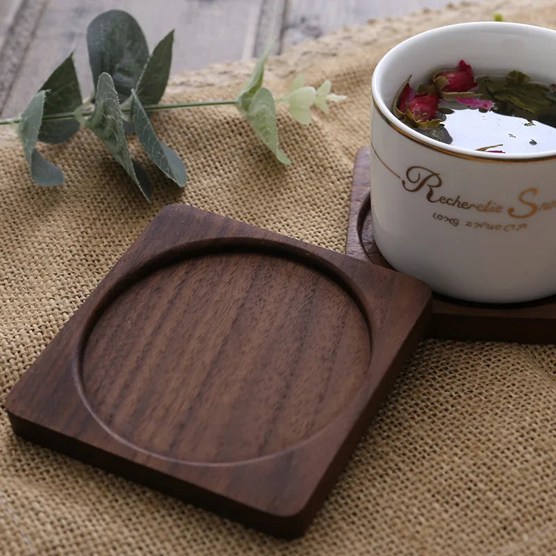 Solid Wood Round Coaster