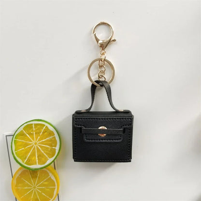 Mini PU Leather Coin Purse Keychain