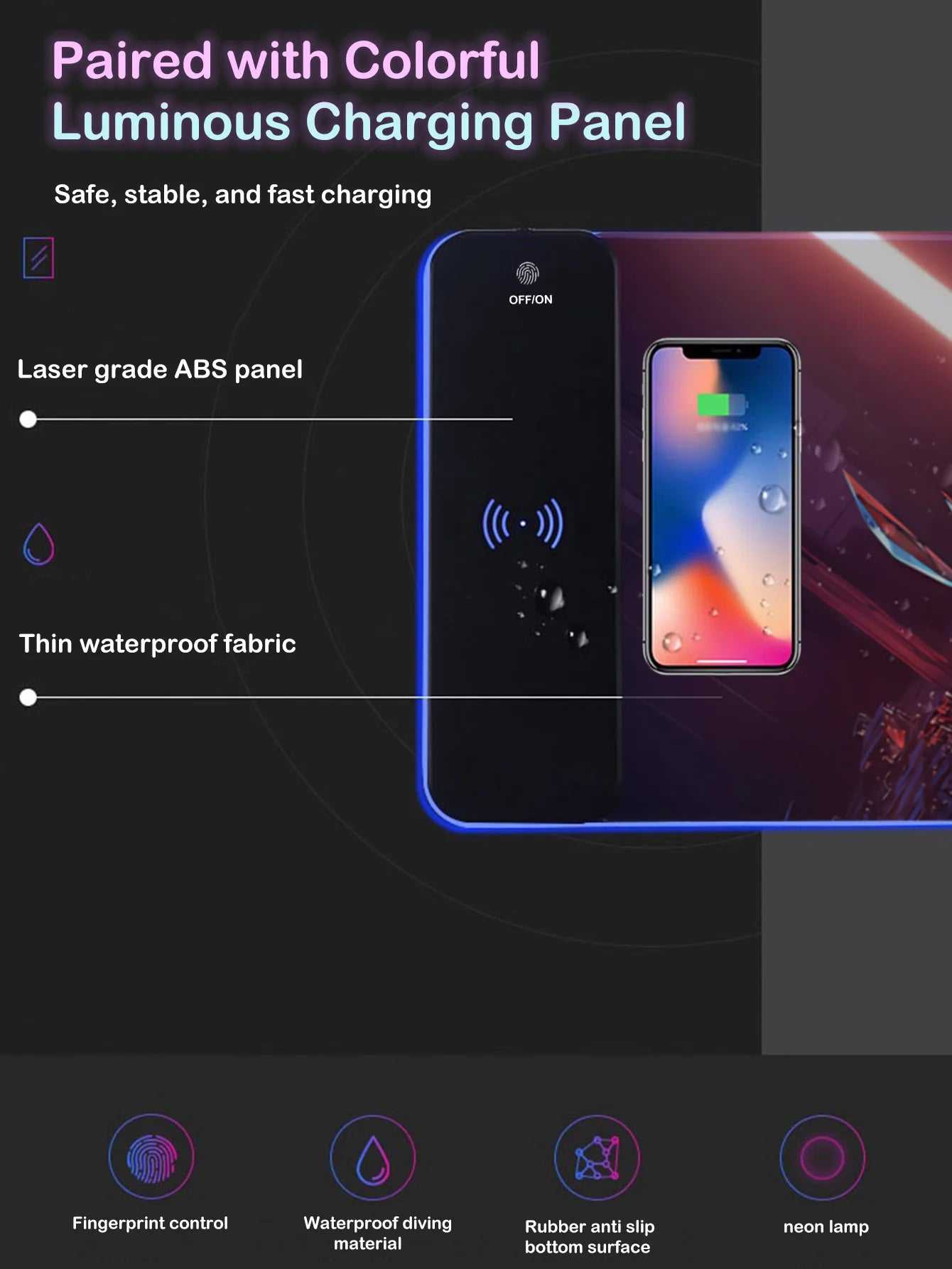 GlowCharge 15W RGB Wireless Pad