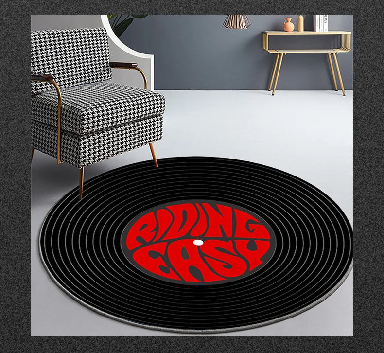 GameRoom Round Decorative Rug