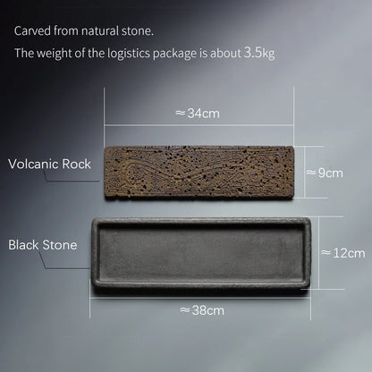 Volcanic Basalt Dragon Tea Tray