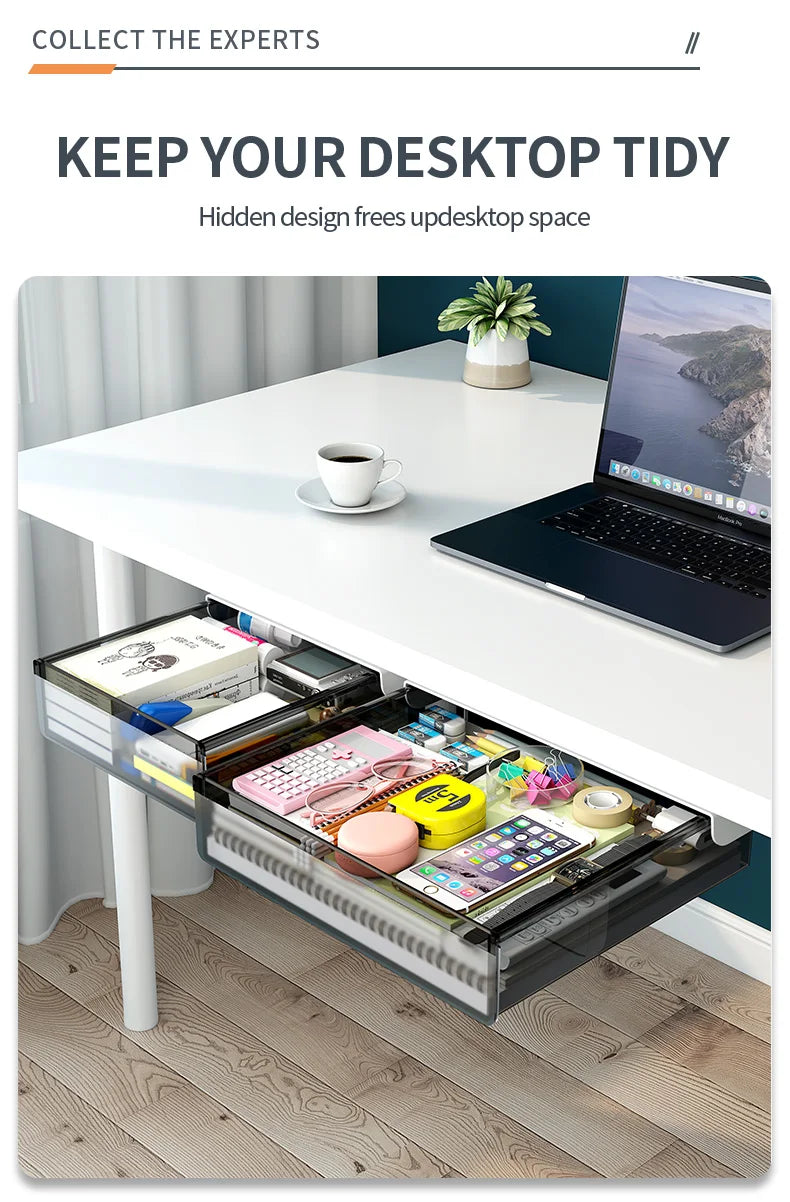 No-Drill Under-Desk Drawer