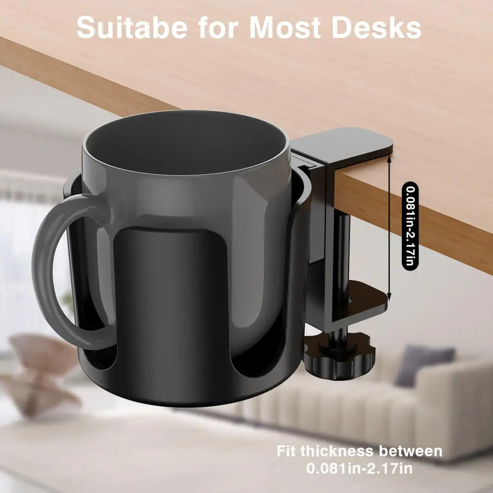 Spill-Proof Clamp Desk Cup Holder