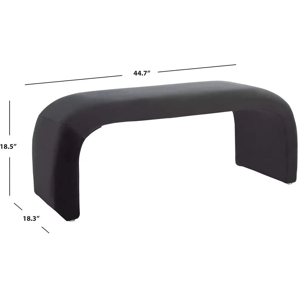 Shearling-Style Wood Bench
