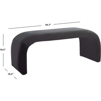 Shearling-Style Wood Bench