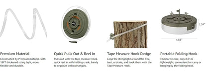 2-in-1 Rechargeable Camping Lantern & Reel Light
