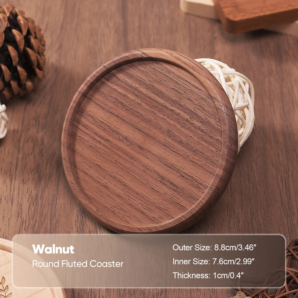 Solid Wood Round Coaster