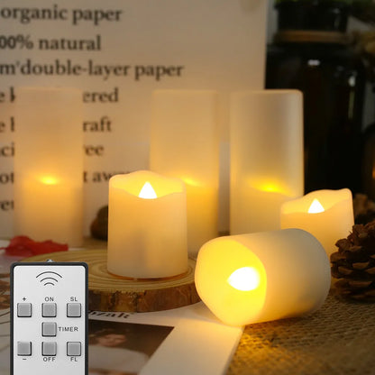 Rechargeable LED Candle Timer Set (6-Pack)