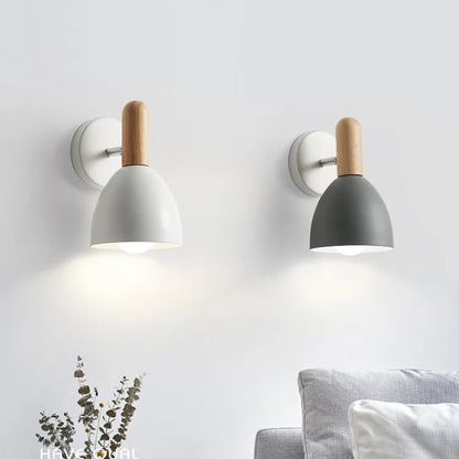 Swivel Wood Wall Sconce for Bedside Reading