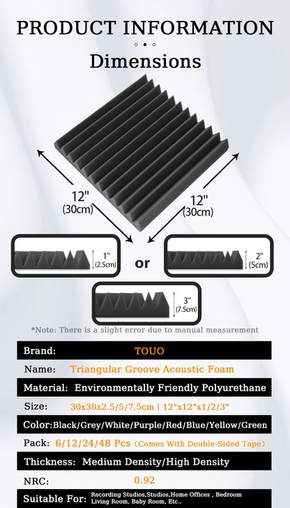 Studio Acoustic Foam Panel Set