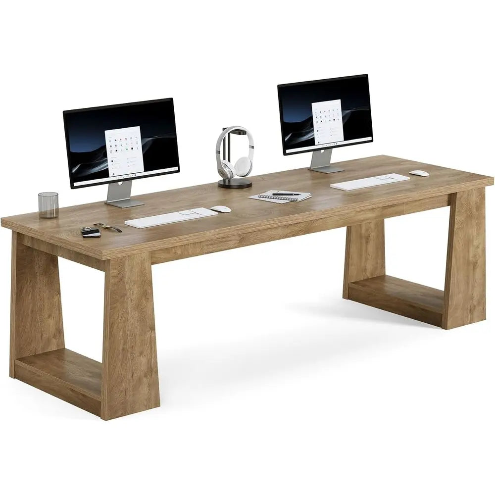 Dual-Person Home Office Desk