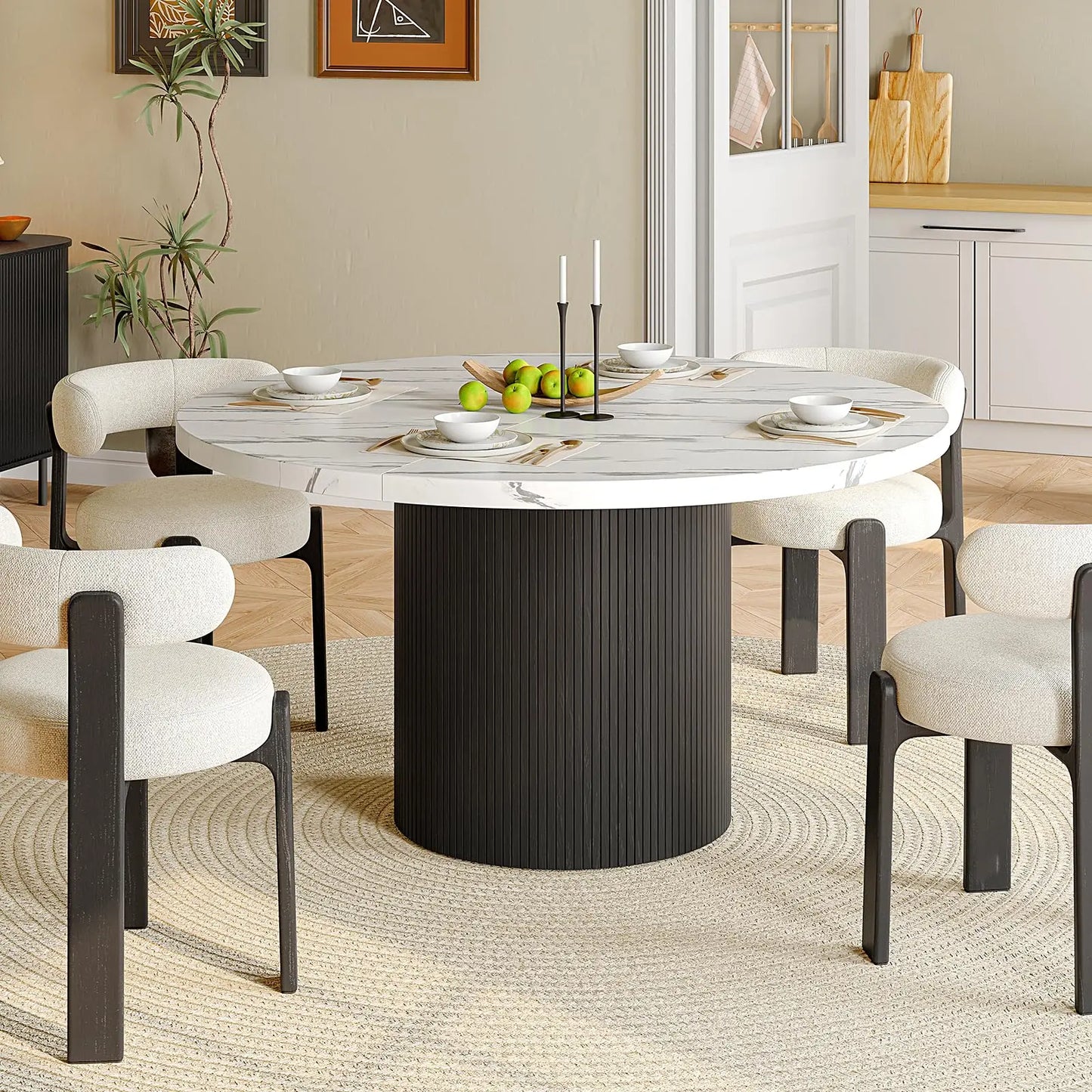 Marchetti Fluted Round Dining Table