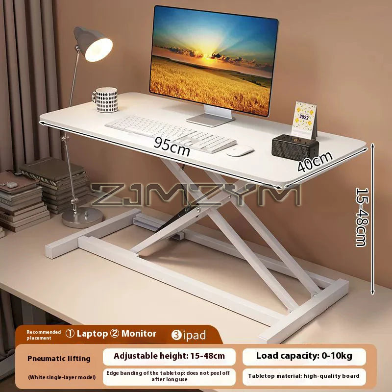Foldable Laptop Desk with Storage & Keyboard Tray