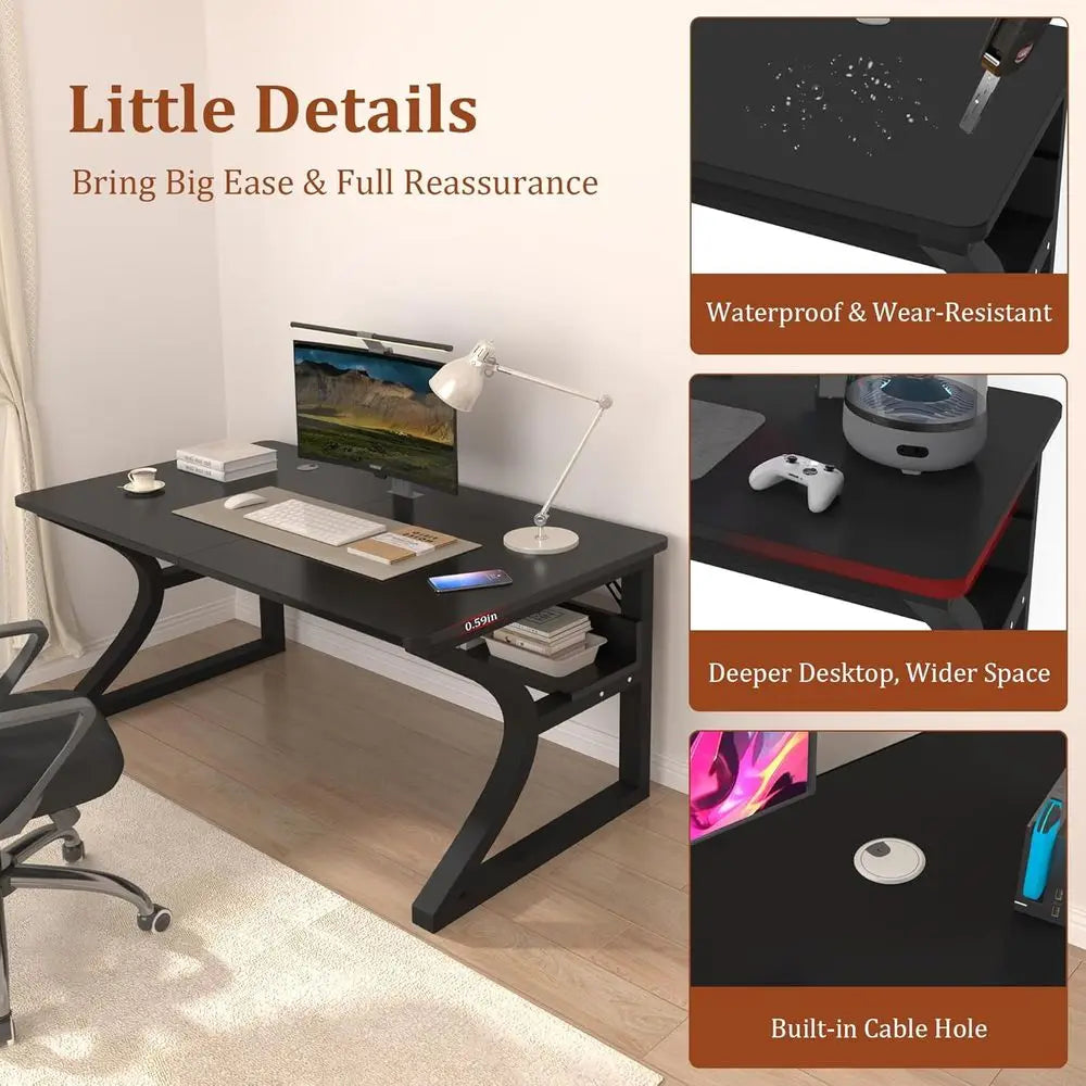 Deep-Top Computer Desk