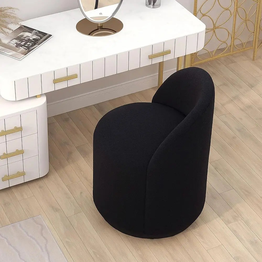 Presley Boucle Swivel Barrel Chair