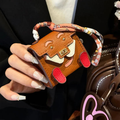 Mini PU Leather Earbud Case Charm