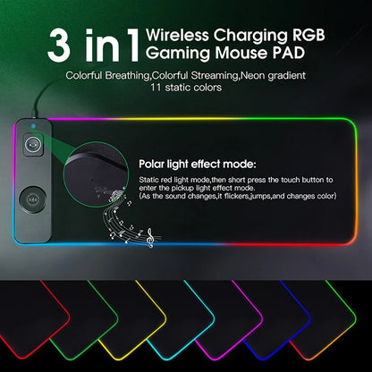 TriCharge 3-in-1 Wireless Mouse Pad