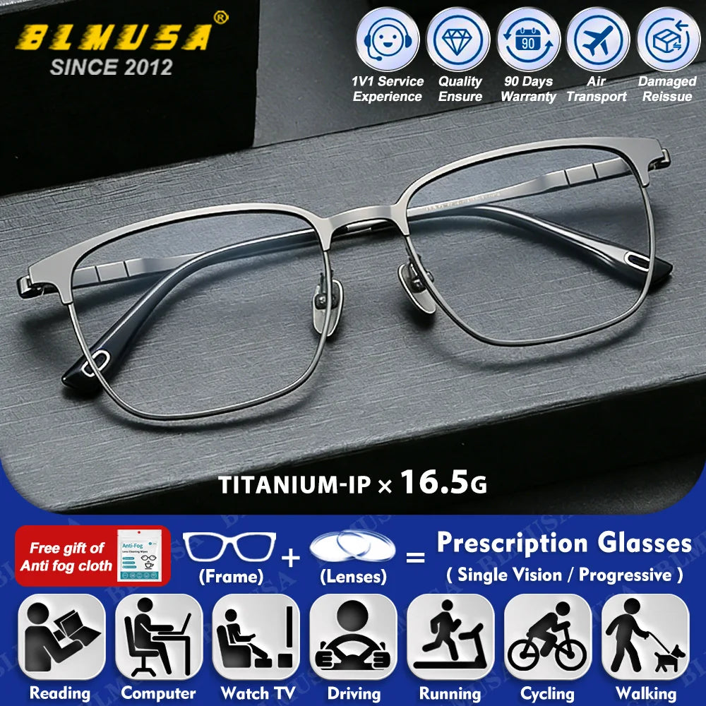 BLMUSA Titanium Reading Glasses