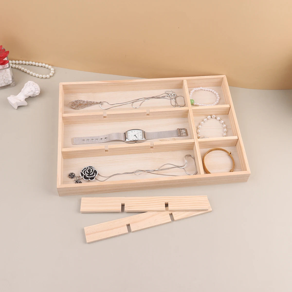 Stackable Wooden Jewelry Display