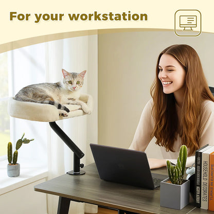 360° Rotatable Cat Desk Bed
