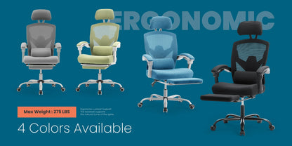 Tall Reclining Ergonomic Office Chair