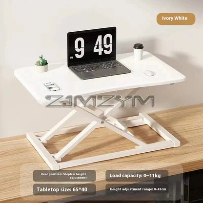 Foldable Laptop Desk with Storage & Keyboard Tray