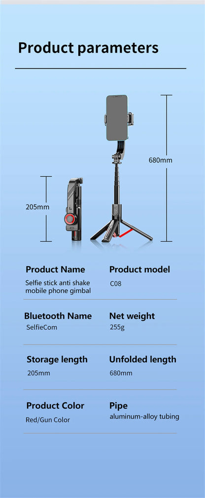 Wireless Bluetooth Gimbal Tripod