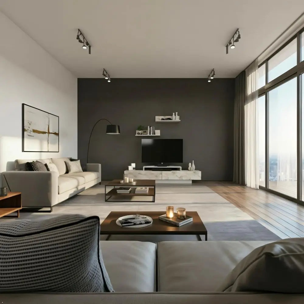 Marble White Entertainment Center