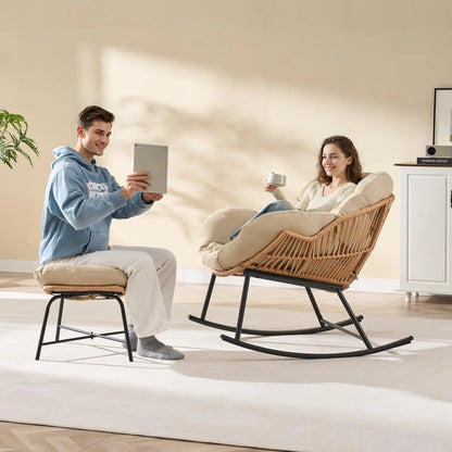 Meridian Rattan Papasan Rocker