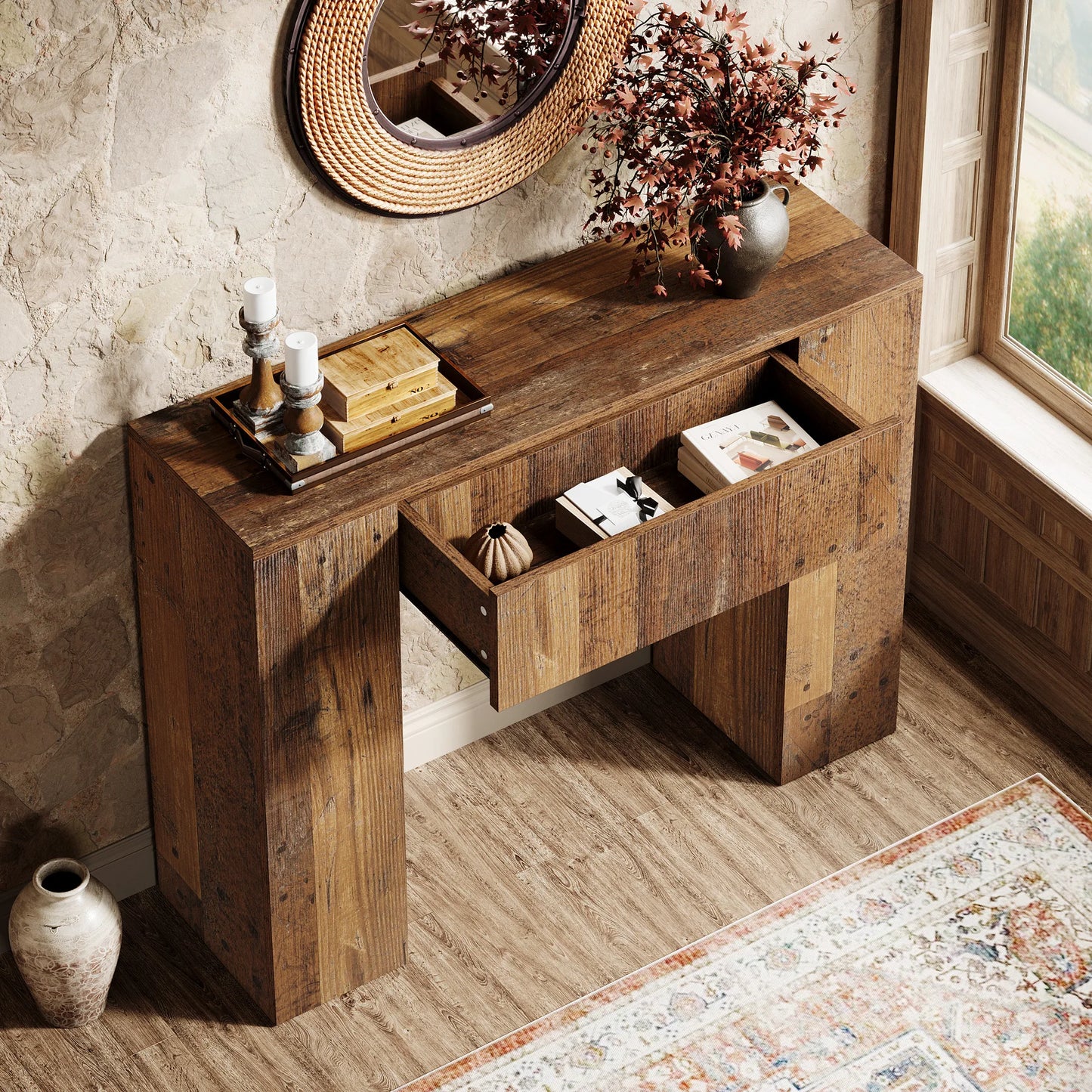 Bramwell Farmhouse Console Table