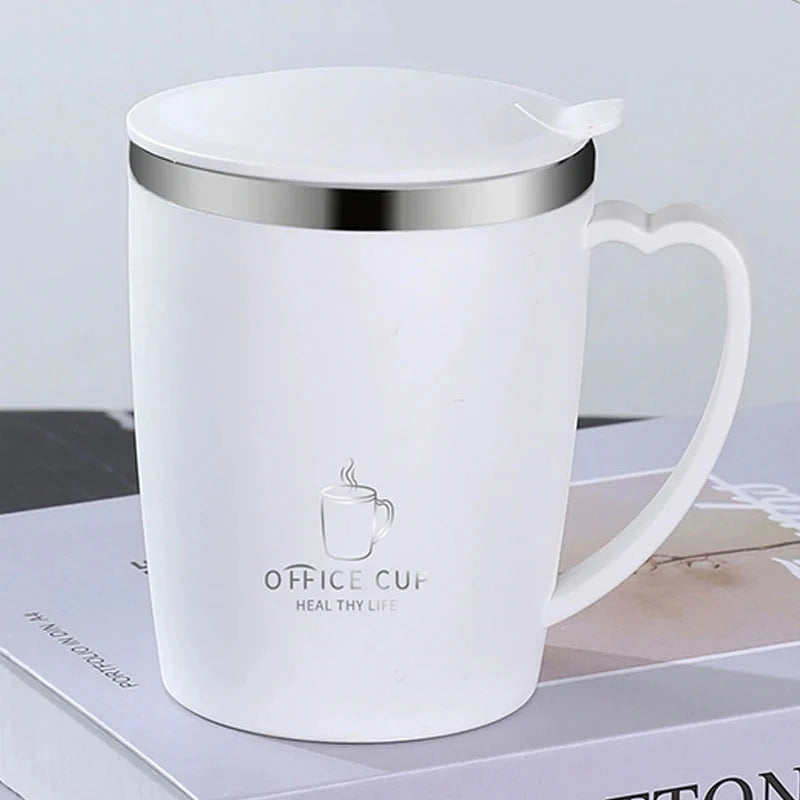 Insulated Steel Thermos Mug, 350ml, w/ Handle