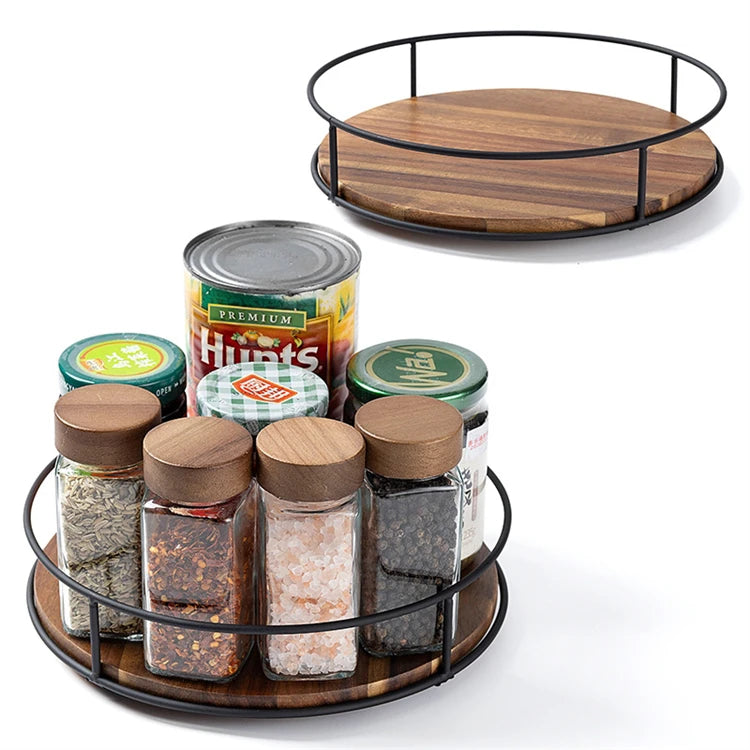 Acacia Wood Lazy Susan Turntable