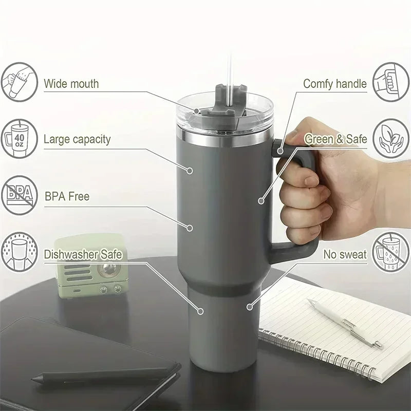 Insulated Water Cup with Straw