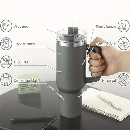 Insulated Water Cup with Straw