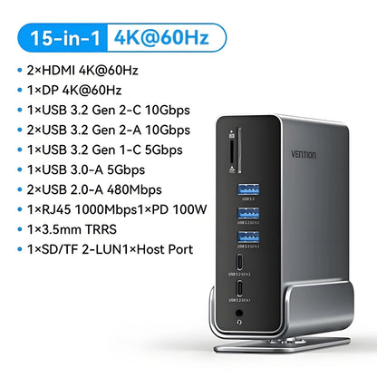 Vention 15-in-1 Docking Station