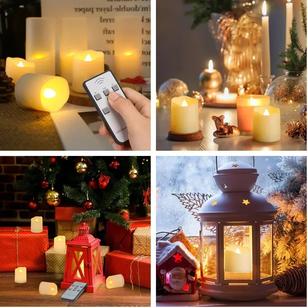 Rechargeable LED Candle Timer Set (6-Pack)