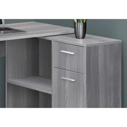 L-Shaped Desk with Cabinet