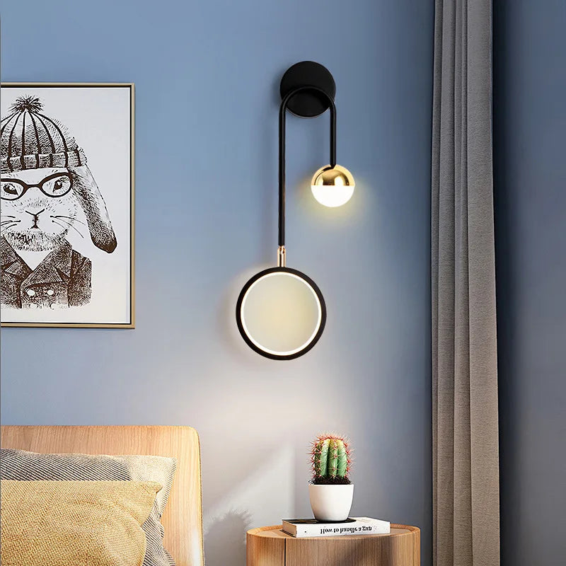 Orbis Gold-Accent LED Wall Light