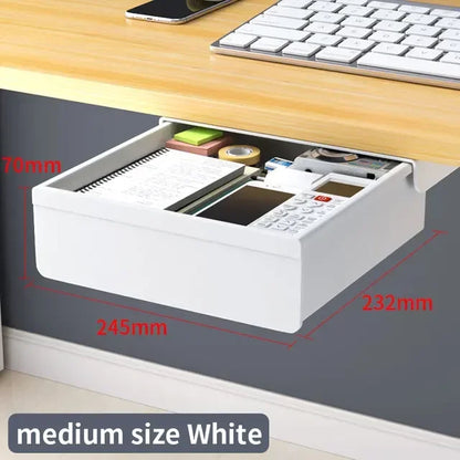 Hidden Under-Desk Drawer Organizer