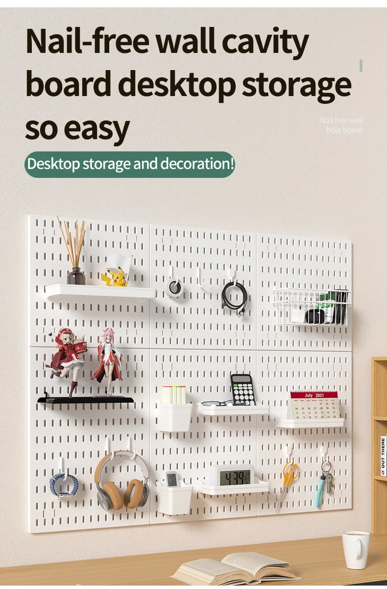No-Holes Wall Pegboard Organizer
