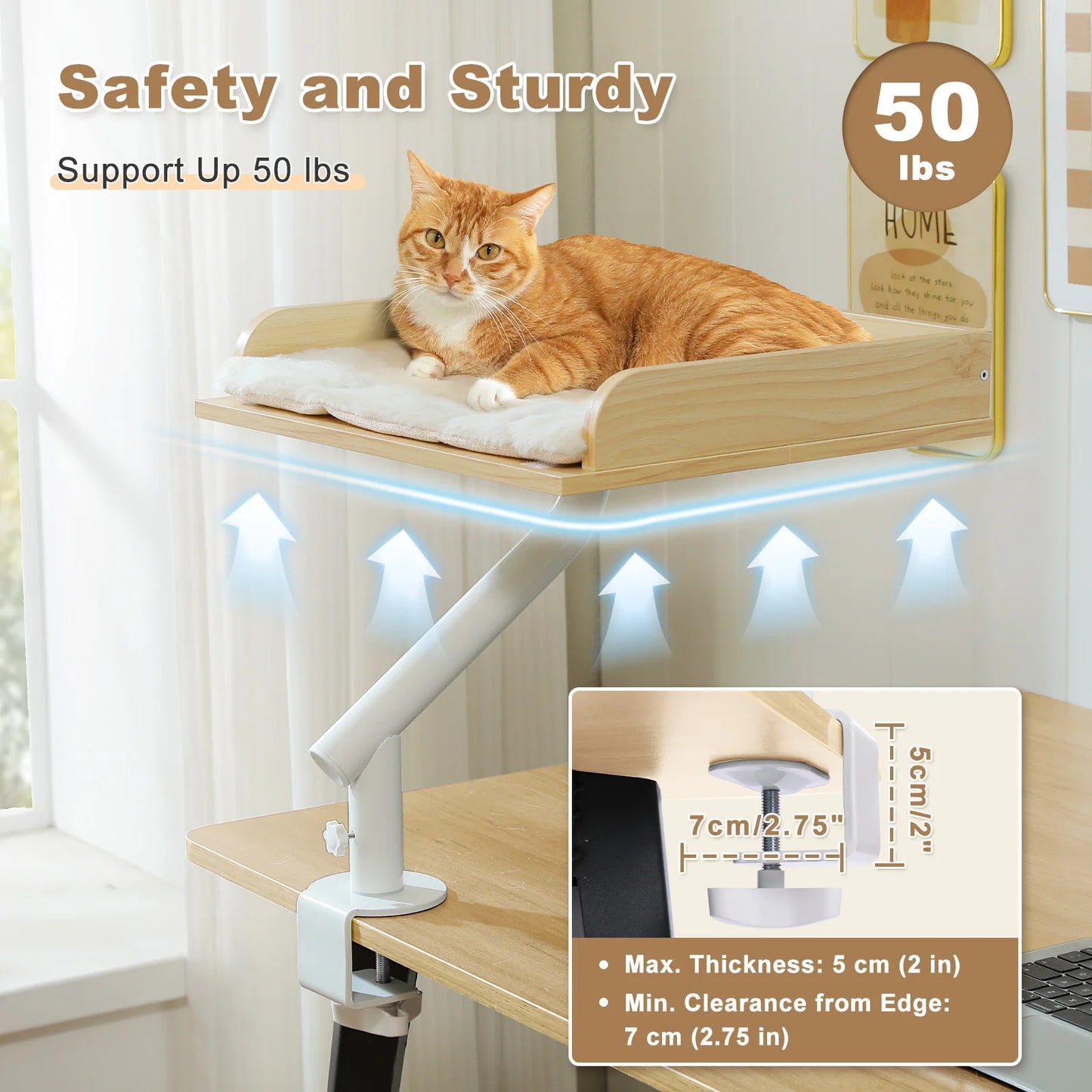 360° Rotatable Cat Desk Bed
