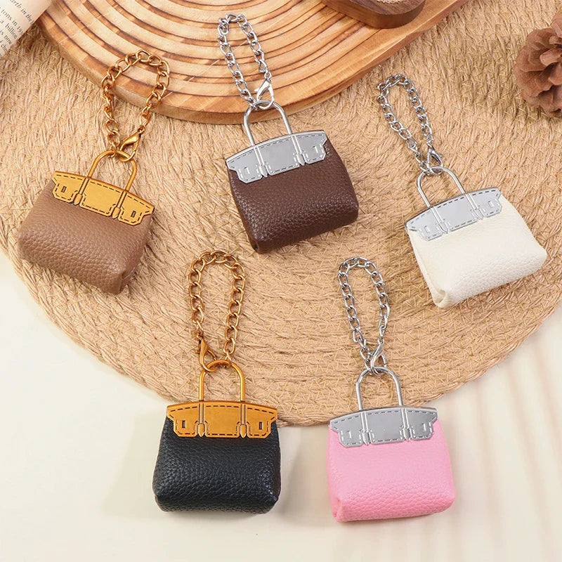 Mini Birkin-Style Bag Charm Keychain